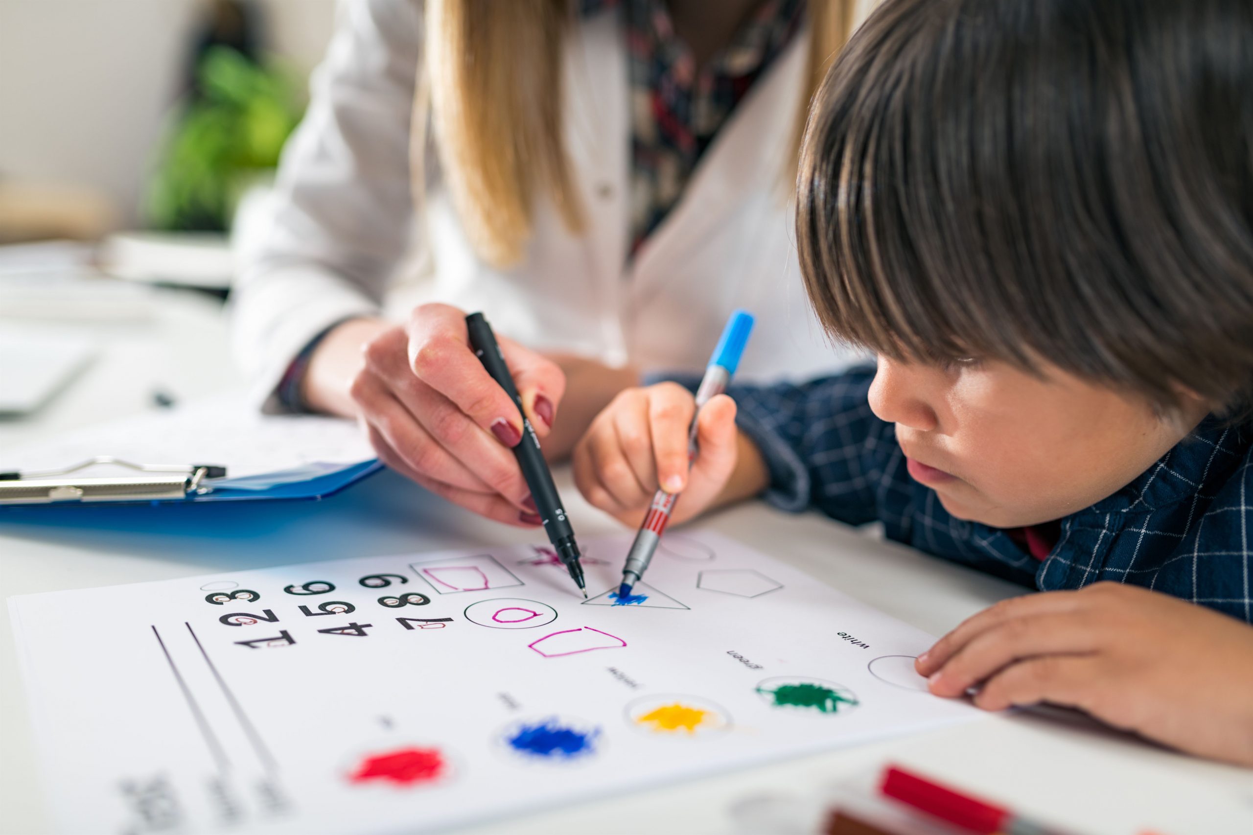 Psychology Test for Children - Toddler Coloring Shapes